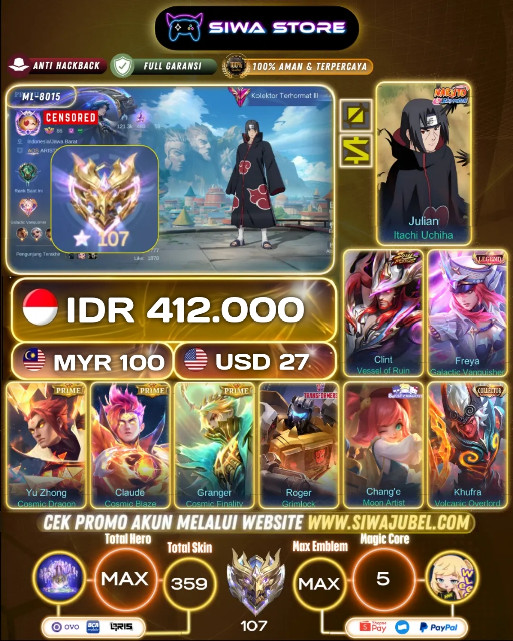 Julian - Itachi Uchiha (Naruto Shippuden)