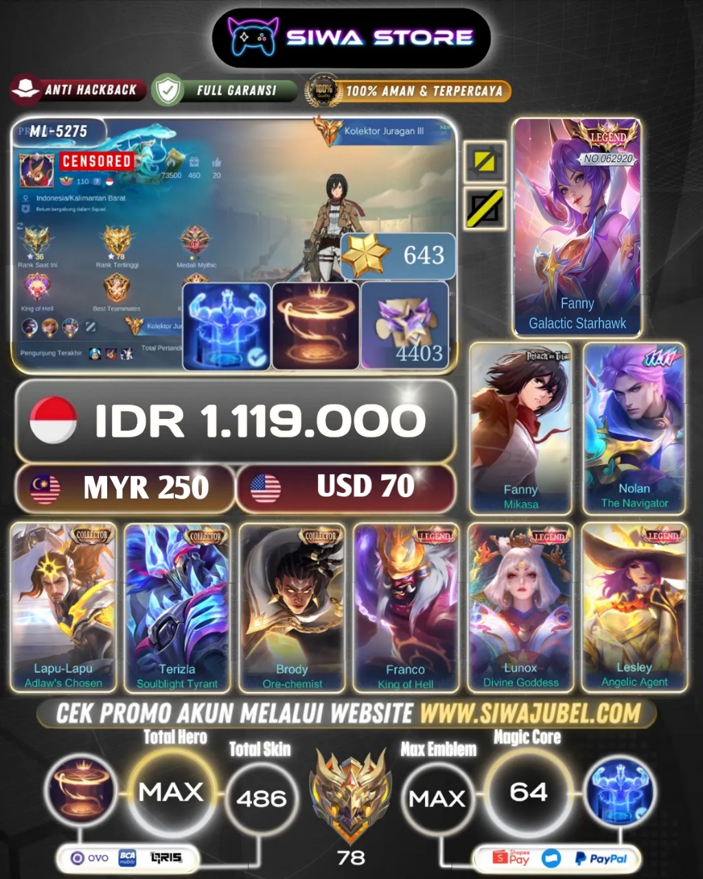 Fanny - Galactic starhawk (Legend)